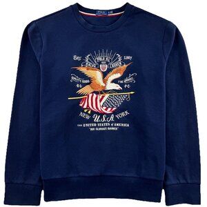 Polo Ralph Lauren Eagle Embroidered Sweatshirt Men’s XL USA Flag Pullover Jumper